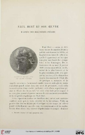 4. Pér. 5.1911: Paul Huet et son œvre d'aprés des documents inédit