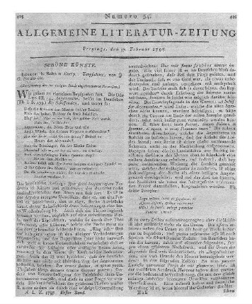 Herder, J. G.: Terpsichore (Fortsetzung der im vorigen Stück abgebrochenen Rezension)