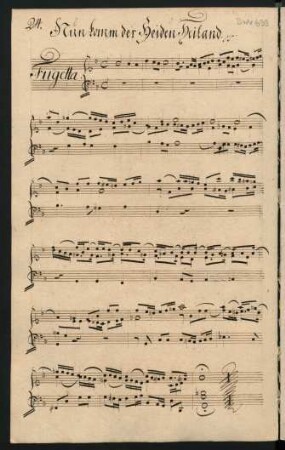 Nun komm der Heiden Heiland; org; g-Moll; BWV 699
