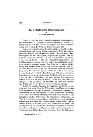 Ed. v. Hartmann`s Schöpfungslehre