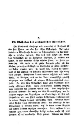 Die Methoden des arithmetischen Unterrichts