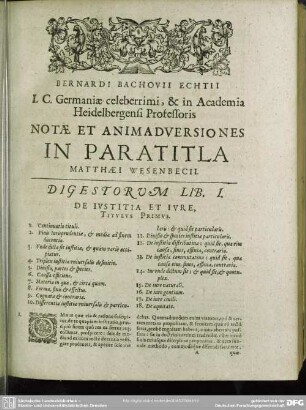 Digestorum [Pars I.]