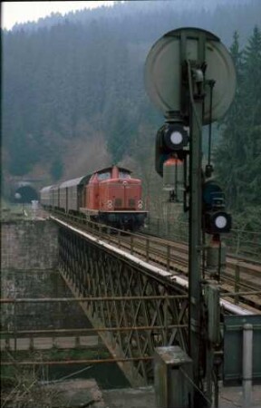 Calw Lok 212 225 E Nagoldbrücke Rudersbergtunnel Einfahrvorsignal