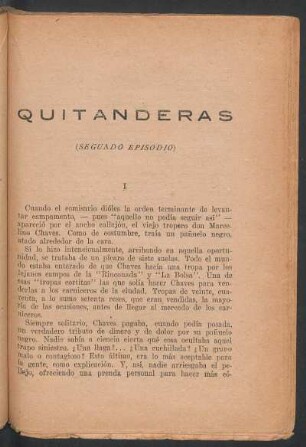 Quitanderas : (Segundo episodio)