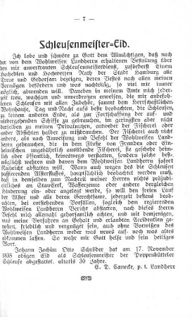 Schleusenmeister-Eid.