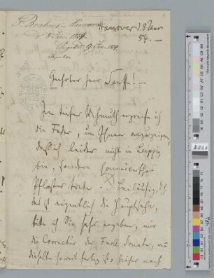 Brief an Bartholf Senff