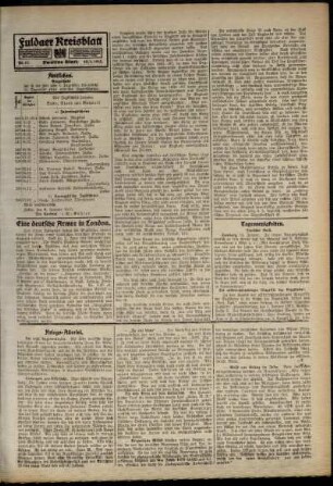 Zweite Ausgabe vom Mittwoch, den 13. Januar 1915.