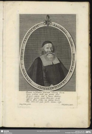 Jacobus Fiedlar Reipublicae Vratislaviensis Senator e[st] Tribu Pannificum