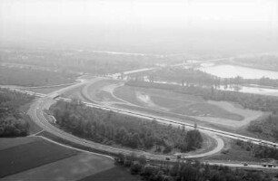 Steinenstadt: Abzweig Autobahn, [Bau der] neuen Rheinbrücke bei Steinenstadt