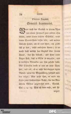 Viertes Capitel. Einwürfe beantwortet.