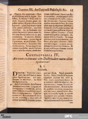 Controversia IV.