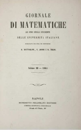 3: Giornale di matematiche