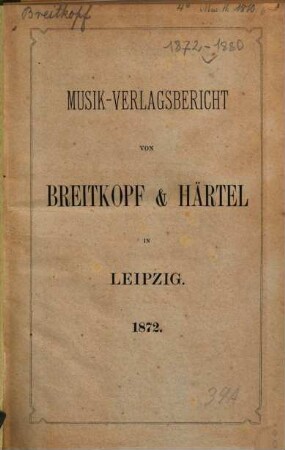 Musikverlagsbericht, 1872