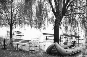 Sipplingen: Überschwemmtes Ufer in Sipplingen