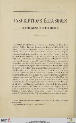 N.S. 7.1863: Inscriptions étrusques du musée Campana et du musée Blacas