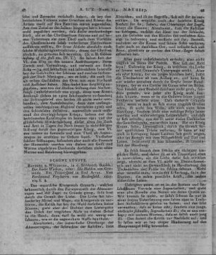 Biedenfeld, F. L. K.: Der Liebe Wirken, oder die Helden von Granada. Bamberg, Würzburg: Göbhardt 1821