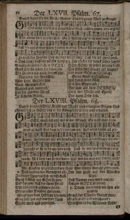 Der LXVII. Psalm. 67 – Der CXI. Psalm. 101
