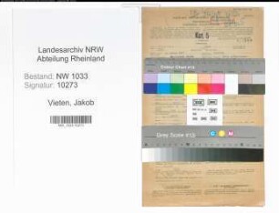 Entnazifizierung Jakob Vieten , geb. 06.01.1906 (Polizeibeamter)