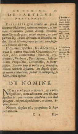De Partibus Orationis.