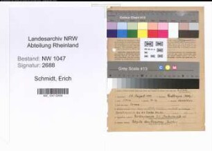 Entnazifizierung Erich Schmidt , geb. 28.08.1903 (Lehrer)