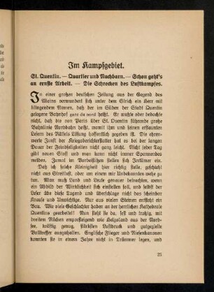 25-33, 3. Im Kampfgebiet.