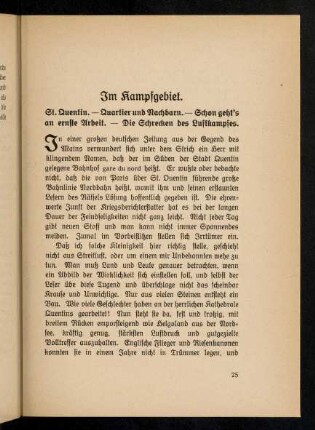 25-33, 3. Im Kampfgebiet.
