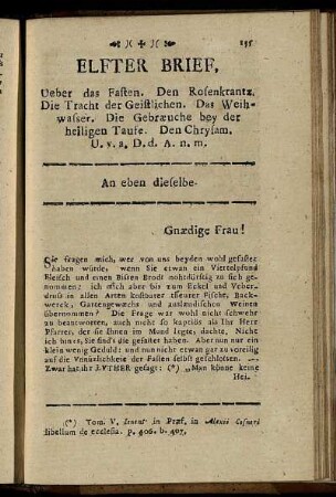 Elfter Brief.