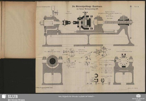 Tafel II. Die Materialprüfungs-Maschinen der Pariser Weltausstellung 1878