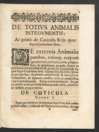 De Totius Animalis Integumentis ...
