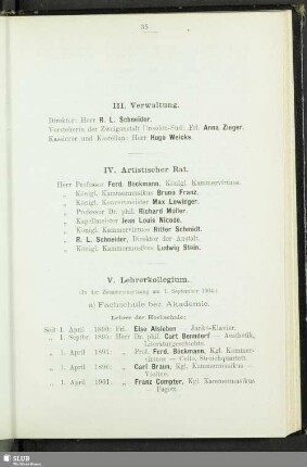 III. Verwaltung