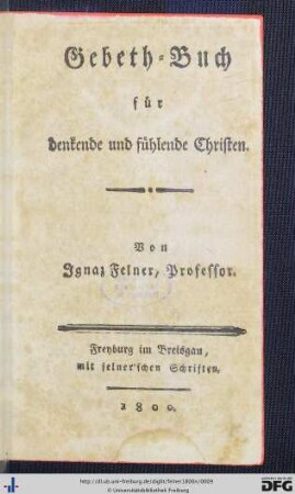 Gebeth-Buch für denkende und fühlende Christen