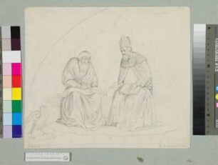 nach dem Gewölbeviertel mit den Hl. Johannes der Evangelist und Augustinus der Katharinenkapelle von S. Clemente in Rom