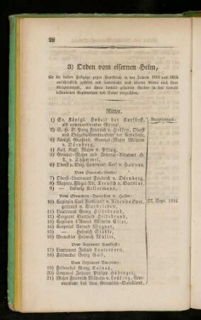 3) Orden vom eisernen Helm,