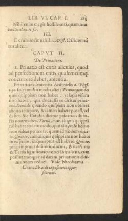 Caput II. De Privatione.