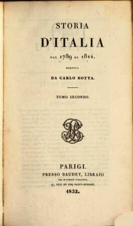 Storia d'Italia dal 1789 al 1814, 2