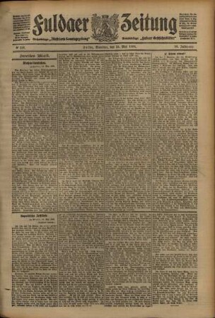 Zweite Ausgabe vom Samstag, den 15. Mai 1909.