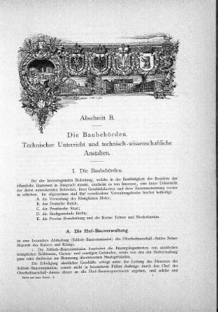 I. Baubehörden
