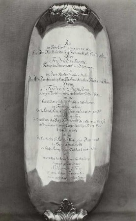 Erztrog, Geschenk Friedrich IV. König von Dänemark