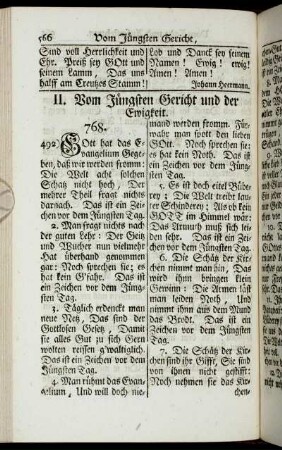 II. Vom Jüngsten Gericht und der Ewigkeit.