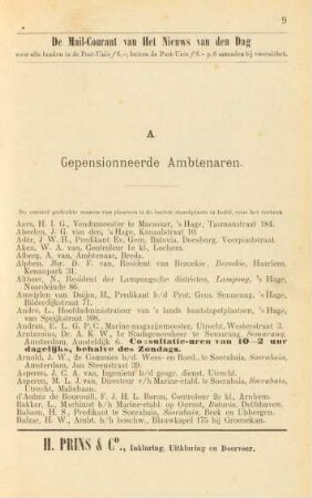 A. Gepensionneerde ambtenaren