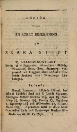 Försök till en korrt Beskrifning om Skara Stift, 5