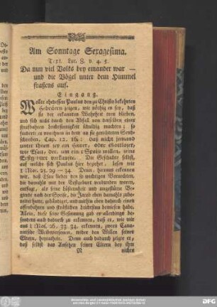 Am Sonntage Sexagesima. Text. Luc. 8. v. 4. 5.