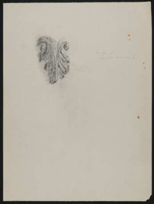 Detail vom Treppengeländer [aus einem Konvolut von 35 Detailzeichnungen des Frankfurter Goethe-Hauses]