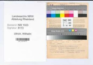 Entnazifizierung Wilhelm Ullrich , geb. 28.07.1893 (kaufm. Verwaltung)