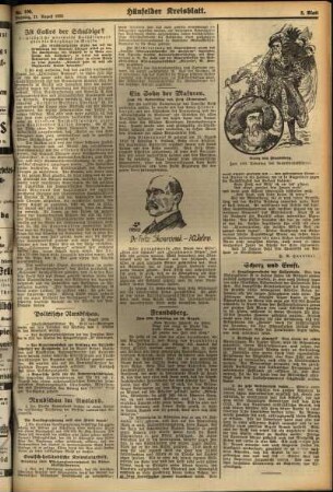 Zweite Ausgabe vom Dienstag, den 21. August 1928.