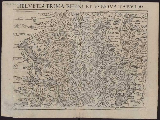 Helvetia Prima Rheni Et V. Nova Tabula
