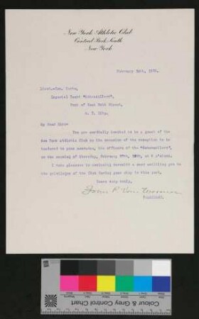 Einladung vom New York Athletic Club