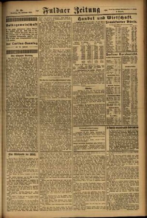 Zweite Ausgabe vom Samstag, den 23. Februar 1924.
