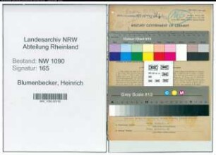 Entnazifizierung Heinrich Blumenbecker , geb. 27.07.1913 (Polizist)