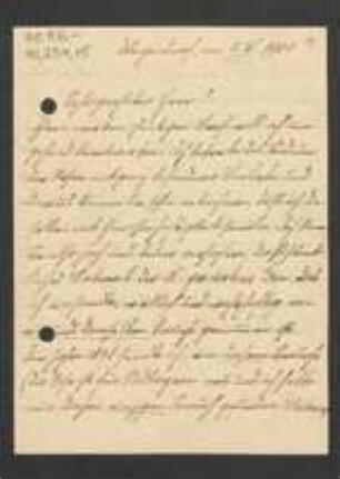 Brief von Franz Xaver Gierster an Unbekannt